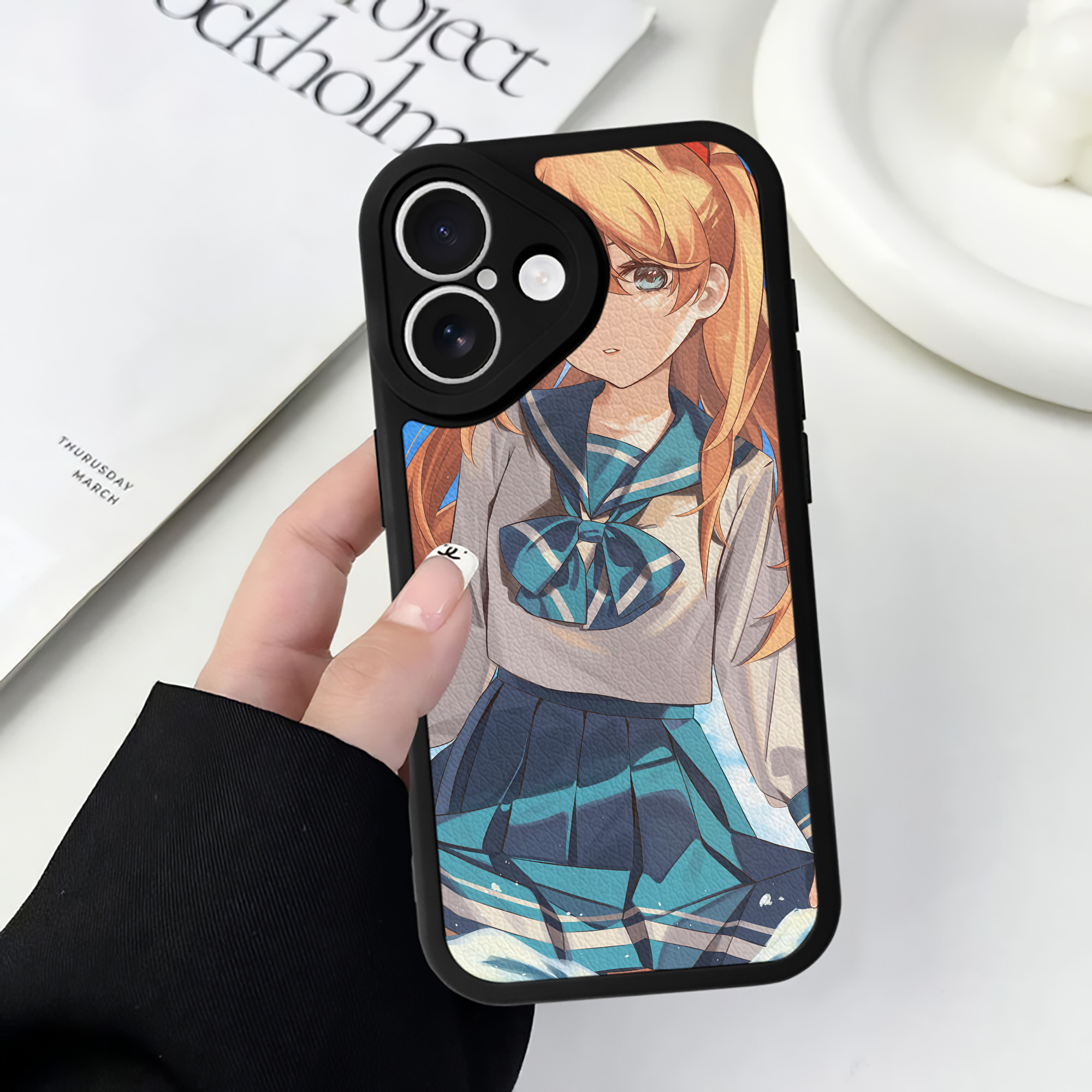 （画像用） EVA 新世紀エヴァンゲリオン 【iPhone 16シリーズ対応】シリコンスマホケース（レザー調） 材質：シリコン